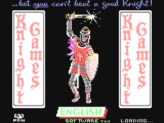 Knight Games title screen for Commodore 64